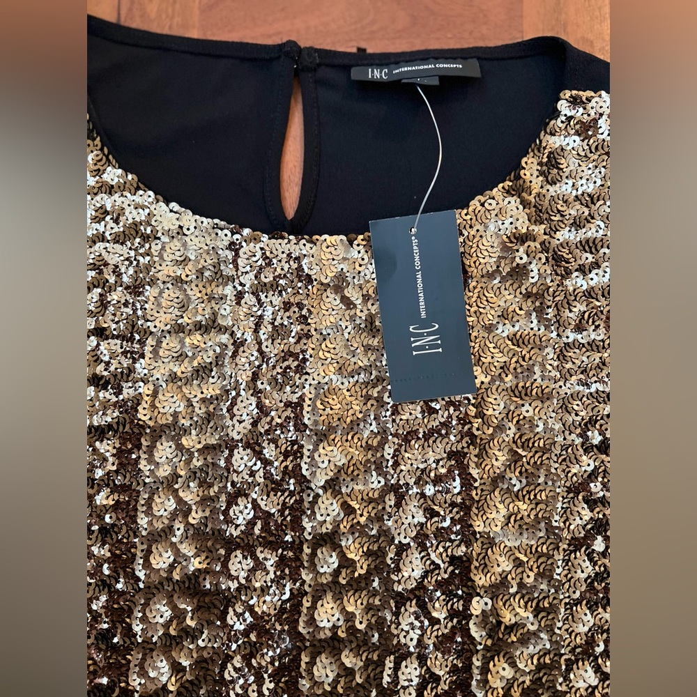 New w/tags INC Sequin Top Women’s size L